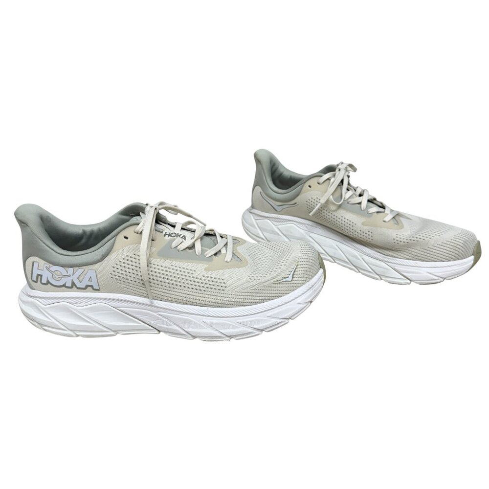 HOKA Arahi 7 Mens Running Sneakers Training Shoes in Oat Milk/Barley Sz 12 - Picture 1 of 10